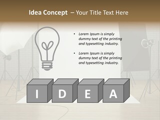 Tripod Empty Floor PowerPoint Template