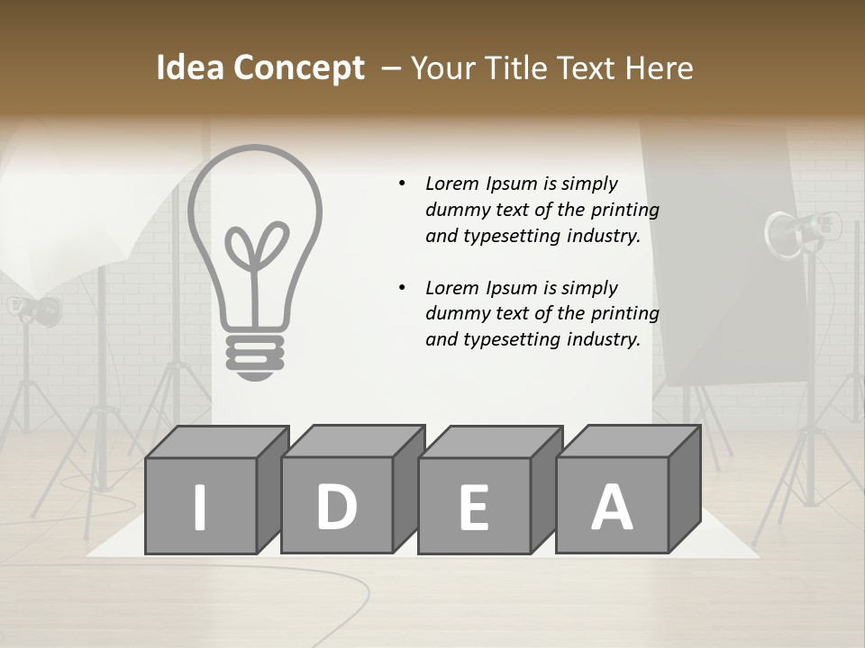 Tripod Empty Floor PowerPoint Template