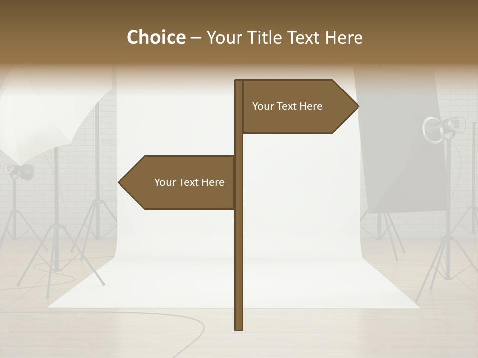 Tripod Empty Floor PowerPoint Template