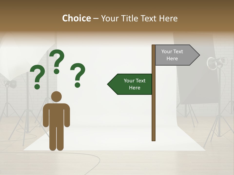 Tripod Empty Floor PowerPoint Template