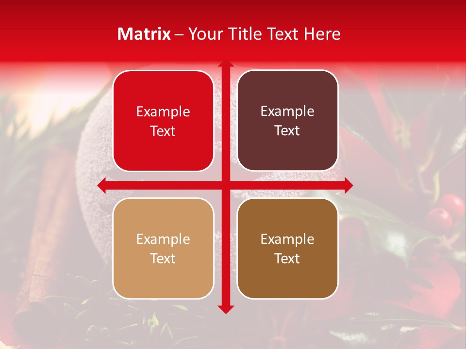 Christmas Winter Holly PowerPoint Template