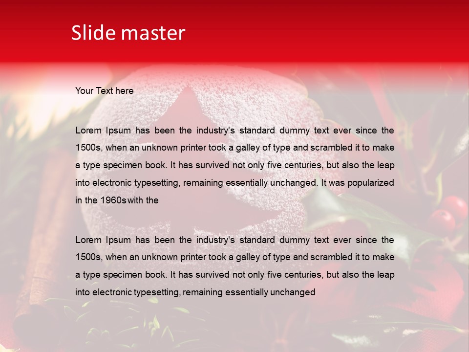 Christmas Winter Holly PowerPoint Template