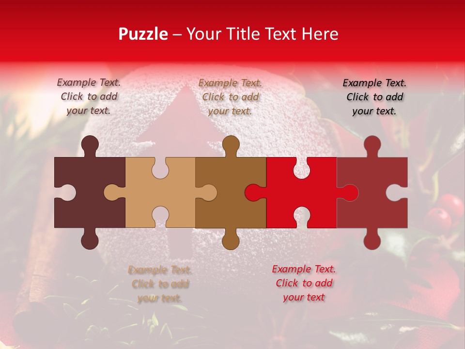 Christmas Winter Holly PowerPoint Template