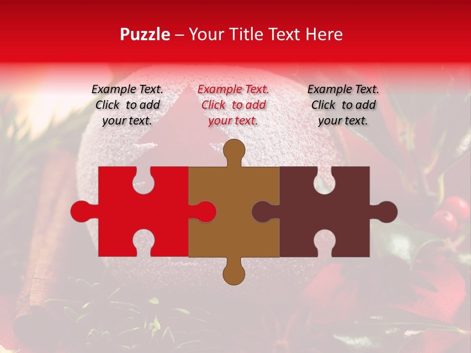 Christmas Winter Holly PowerPoint Template