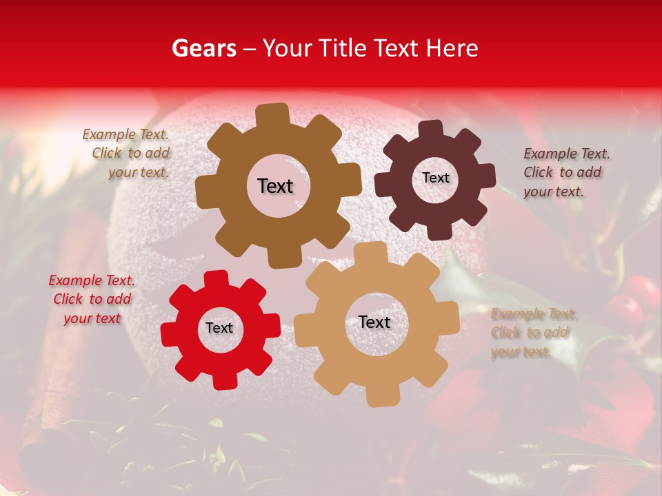 Christmas Winter Holly PowerPoint Template