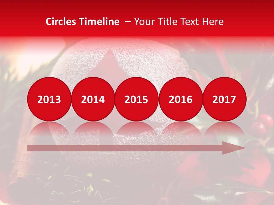 Christmas Winter Holly PowerPoint Template