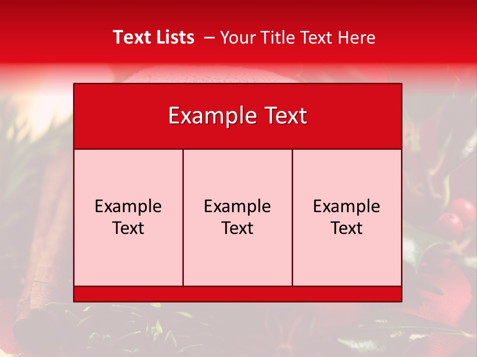 Christmas Winter Holly PowerPoint Template