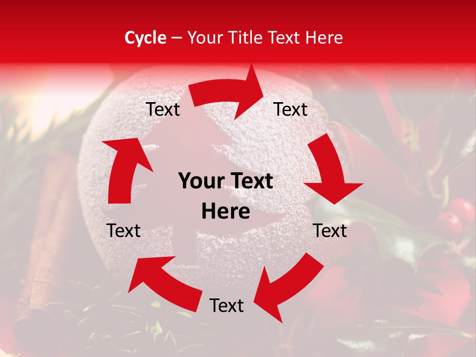 Christmas Winter Holly PowerPoint Template