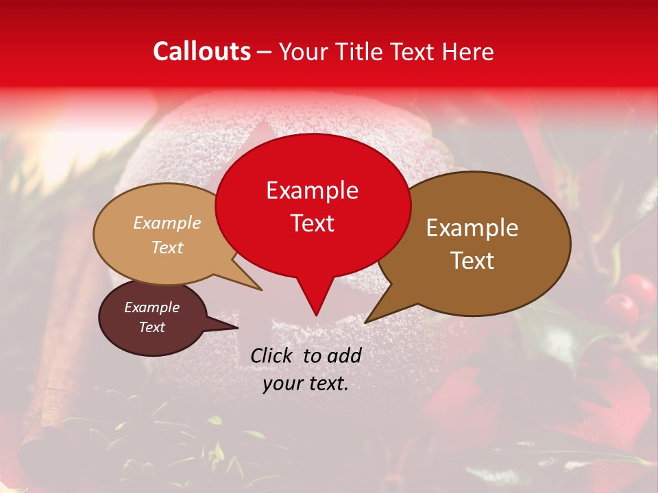 Christmas Winter Holly PowerPoint Template