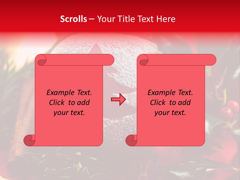 Christmas Winter Holly PowerPoint Template