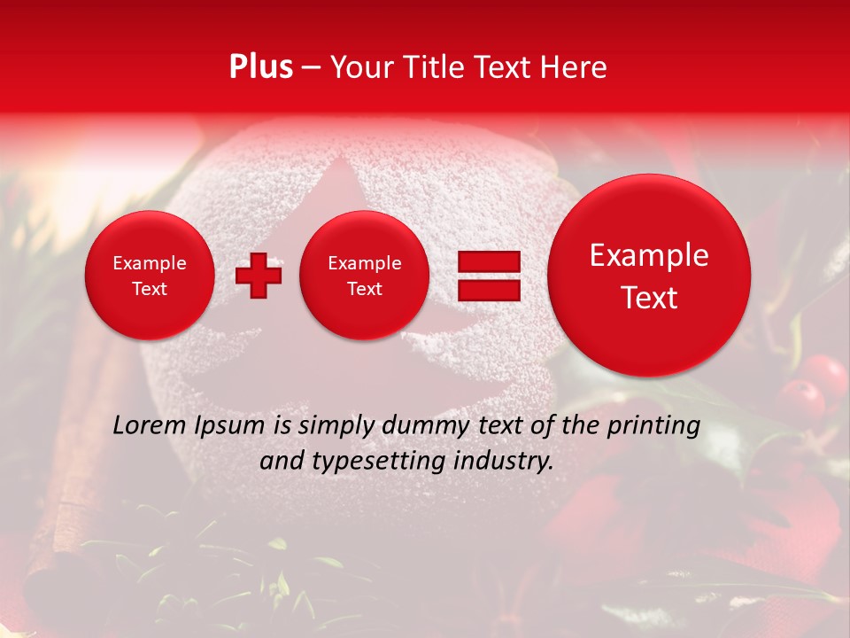 Christmas Winter Holly PowerPoint Template