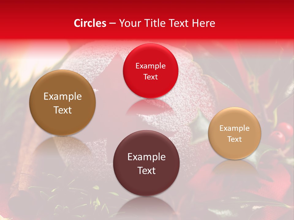 Christmas Winter Holly PowerPoint Template