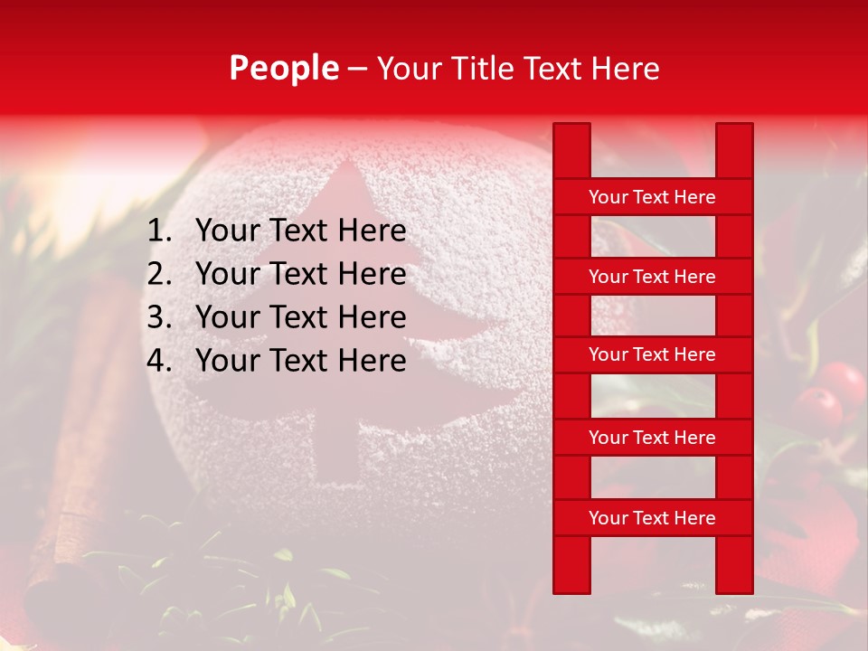 Christmas Winter Holly PowerPoint Template