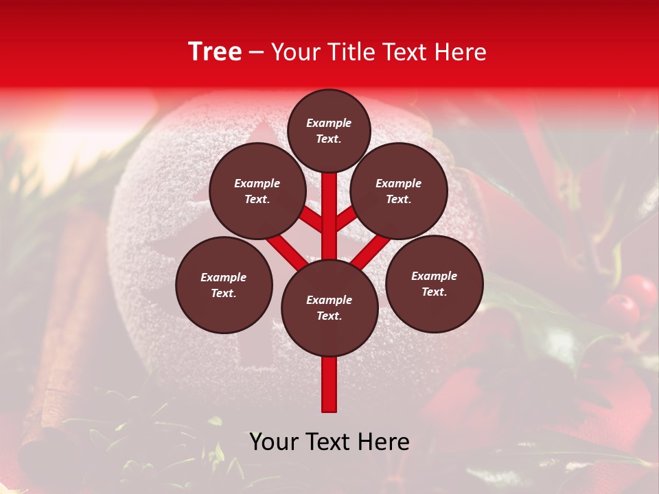 Christmas Winter Holly PowerPoint Template