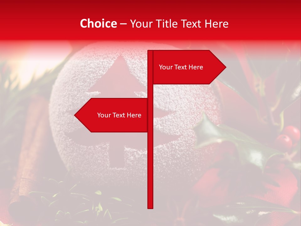 Christmas Winter Holly PowerPoint Template
