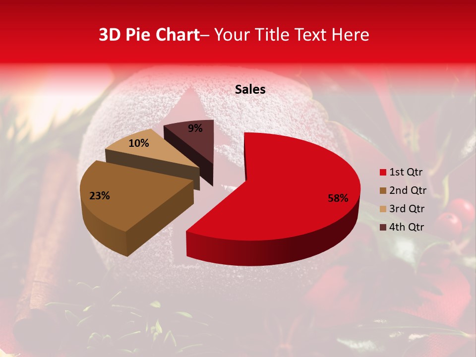 Christmas Winter Holly PowerPoint Template