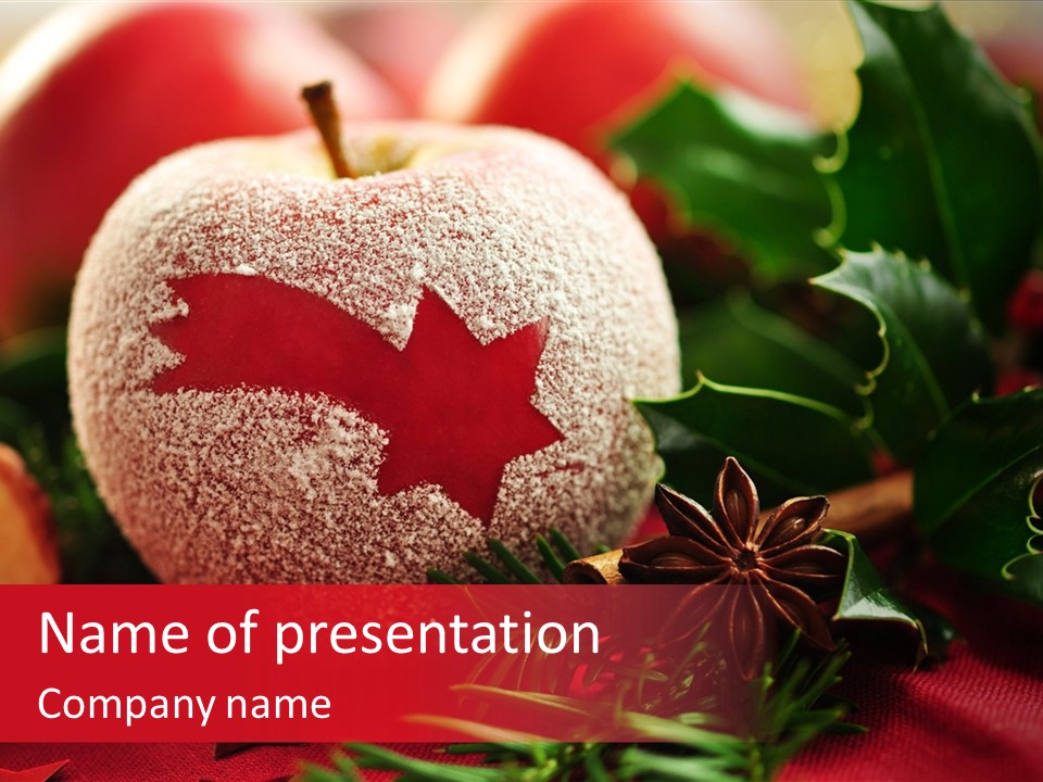 Christmas Tree Christmas Decoration Cinnamon PowerPoint Template