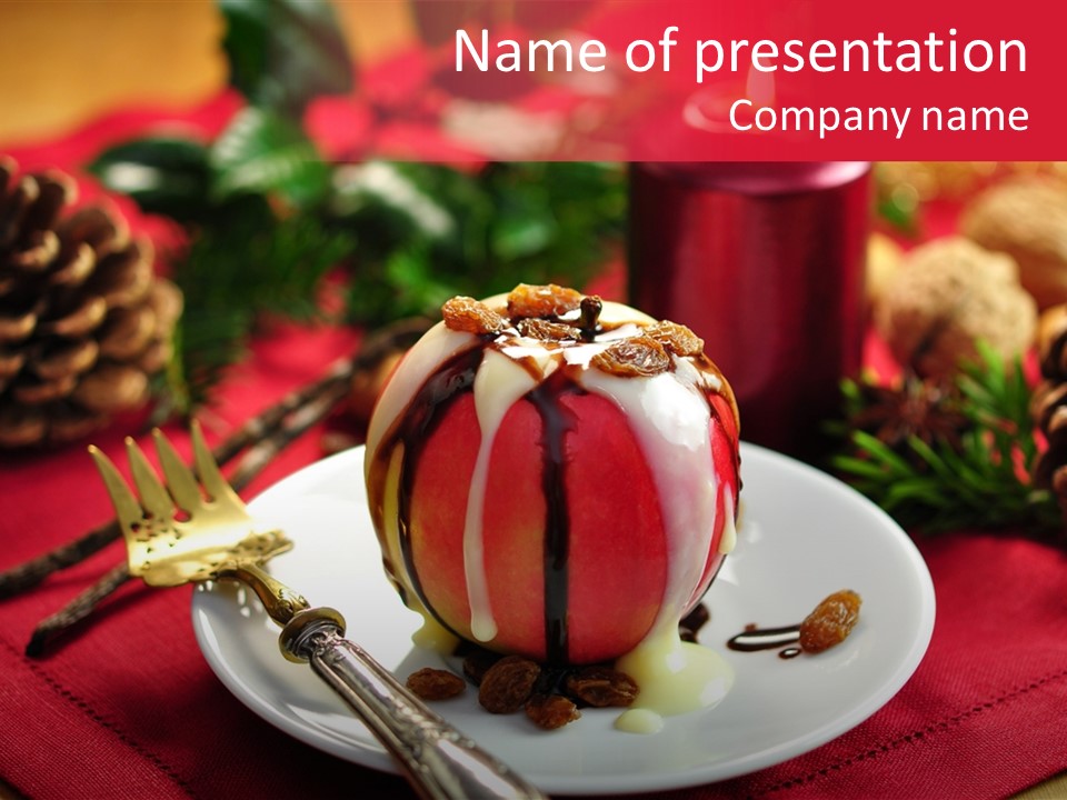 Winter Dessert Cook PowerPoint Template