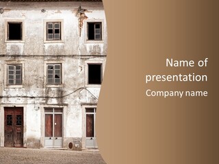 Facade Urban Abandoned PowerPoint Template