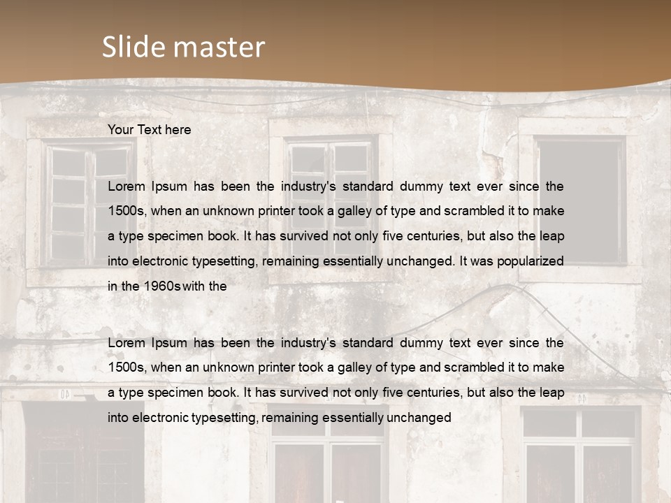 Facade Urban Abandoned PowerPoint Template