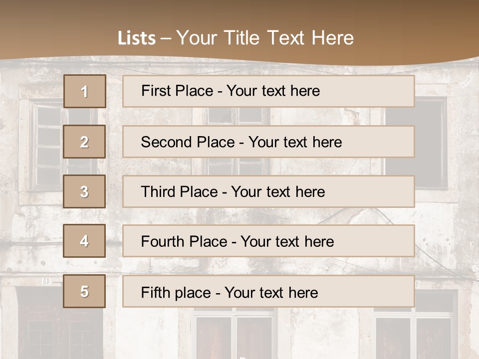 Facade Urban Abandoned PowerPoint Template