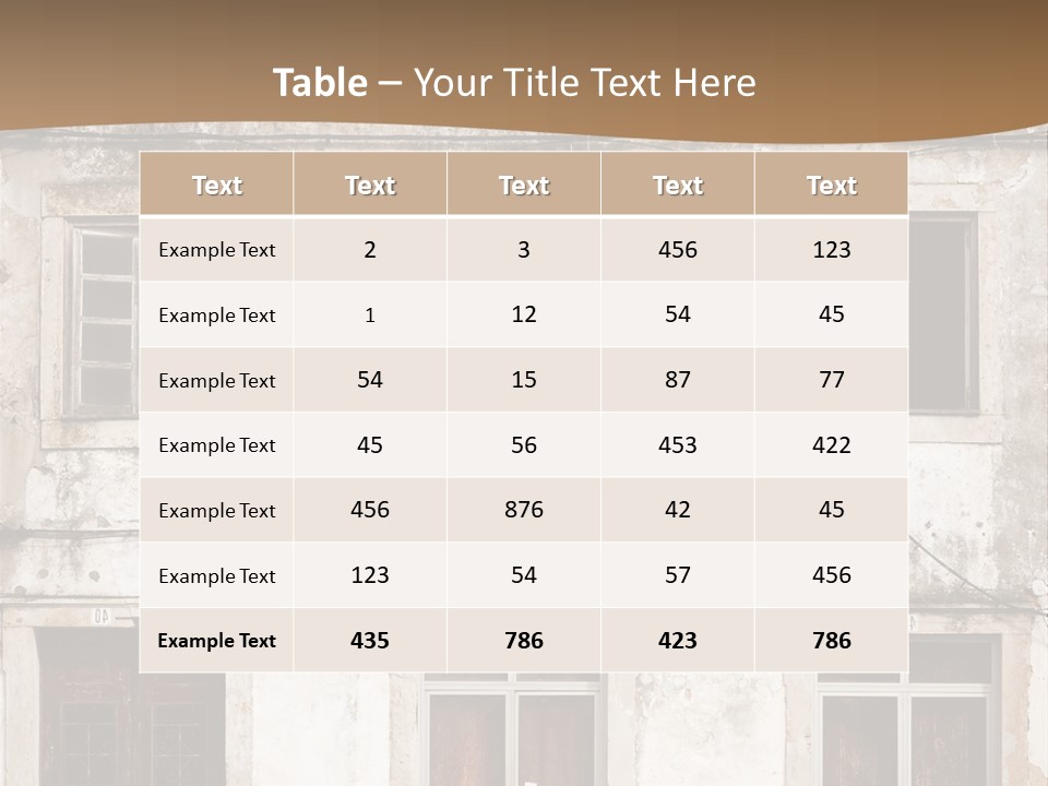 Facade Urban Abandoned PowerPoint Template