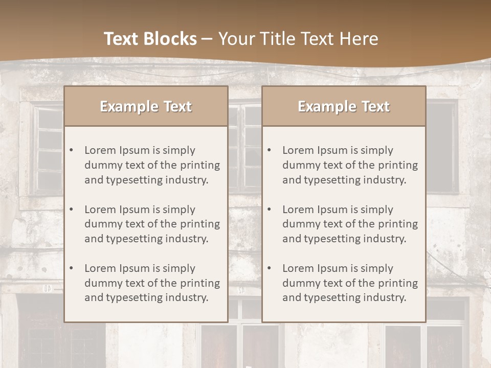 Facade Urban Abandoned PowerPoint Template
