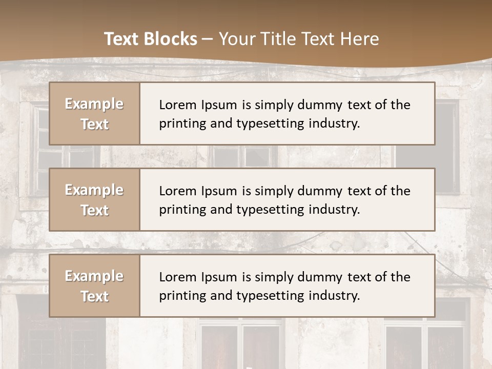Facade Urban Abandoned PowerPoint Template
