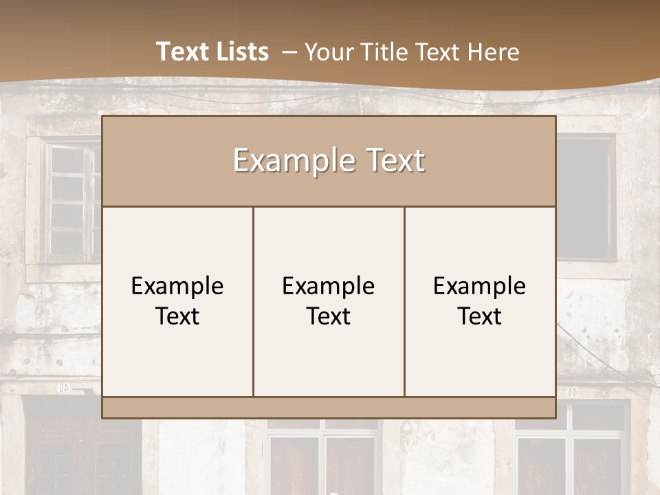 Facade Urban Abandoned PowerPoint Template
