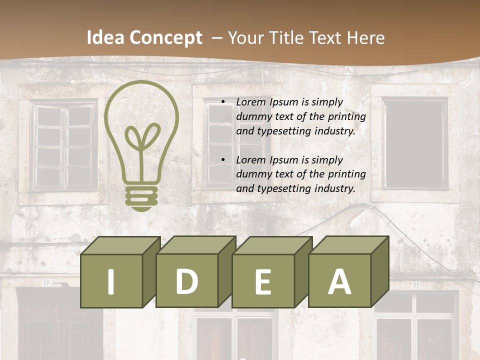 Facade Urban Abandoned PowerPoint Template