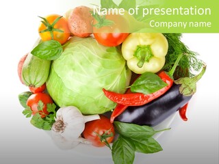 Isolated Orange Organic PowerPoint Template