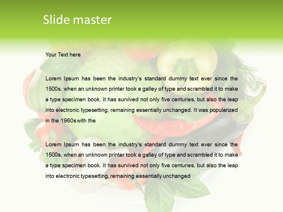 Isolated Orange Organic PowerPoint Template