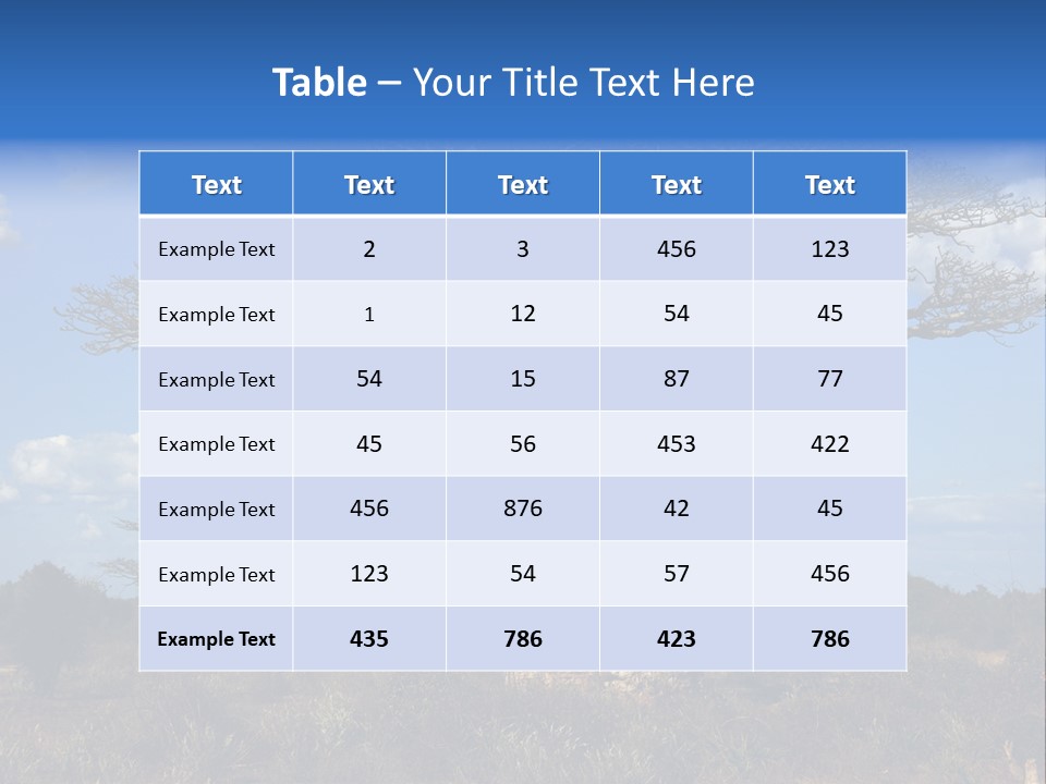 Grass Africa Big PowerPoint Template