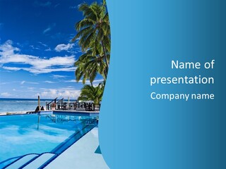 Tahiti Pool Tropical PowerPoint Template