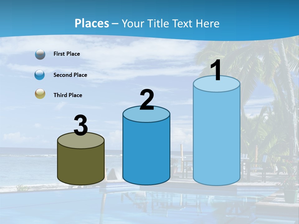 Tahiti Pool Tropical PowerPoint Template