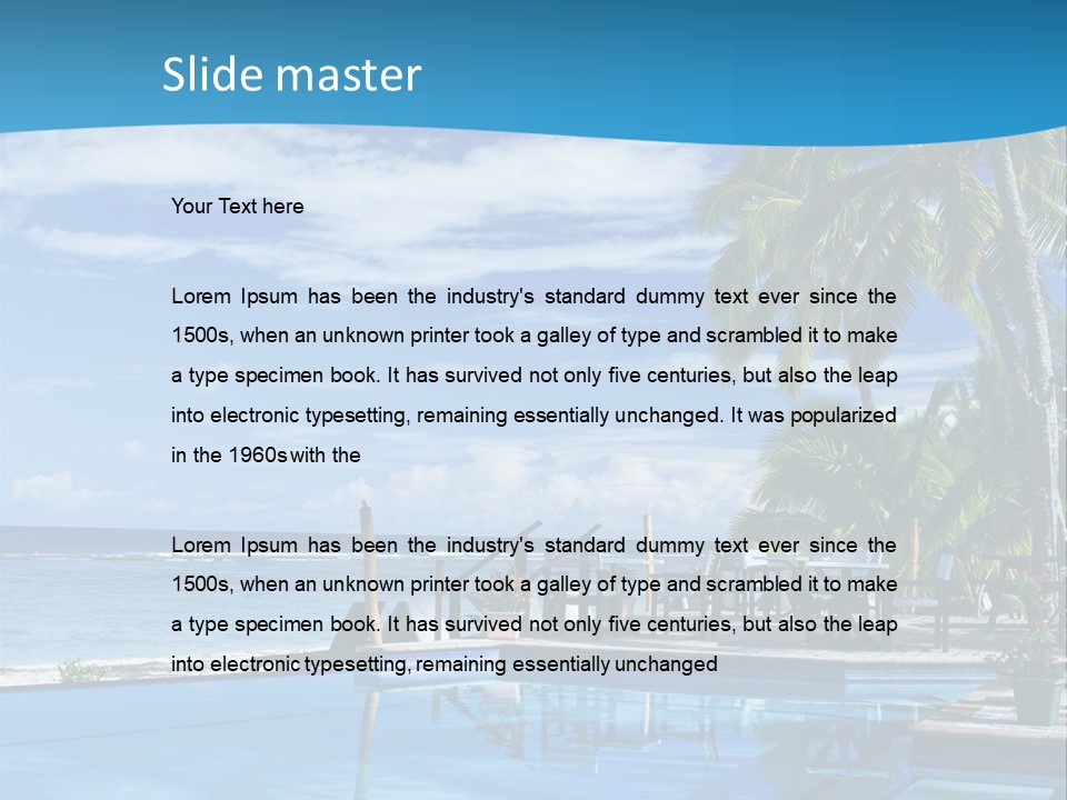 Tahiti Pool Tropical PowerPoint Template