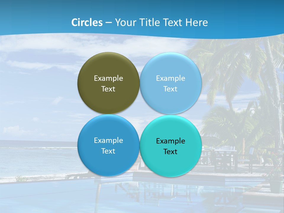 Tahiti Pool Tropical PowerPoint Template