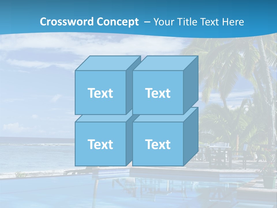 Tahiti Pool Tropical PowerPoint Template