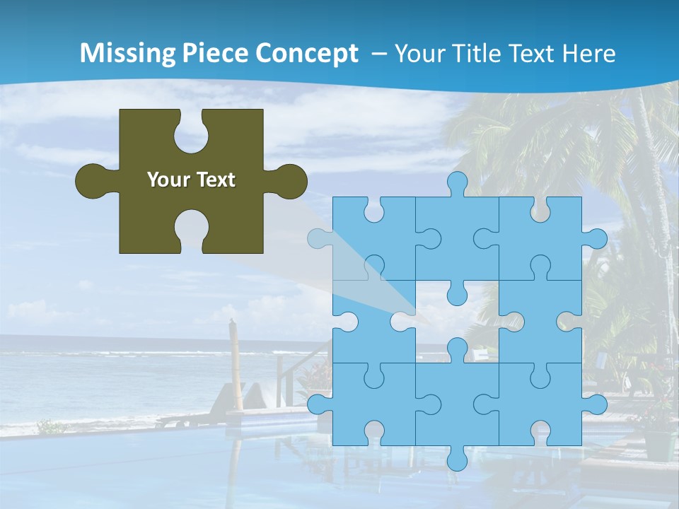 Tahiti Pool Tropical PowerPoint Template