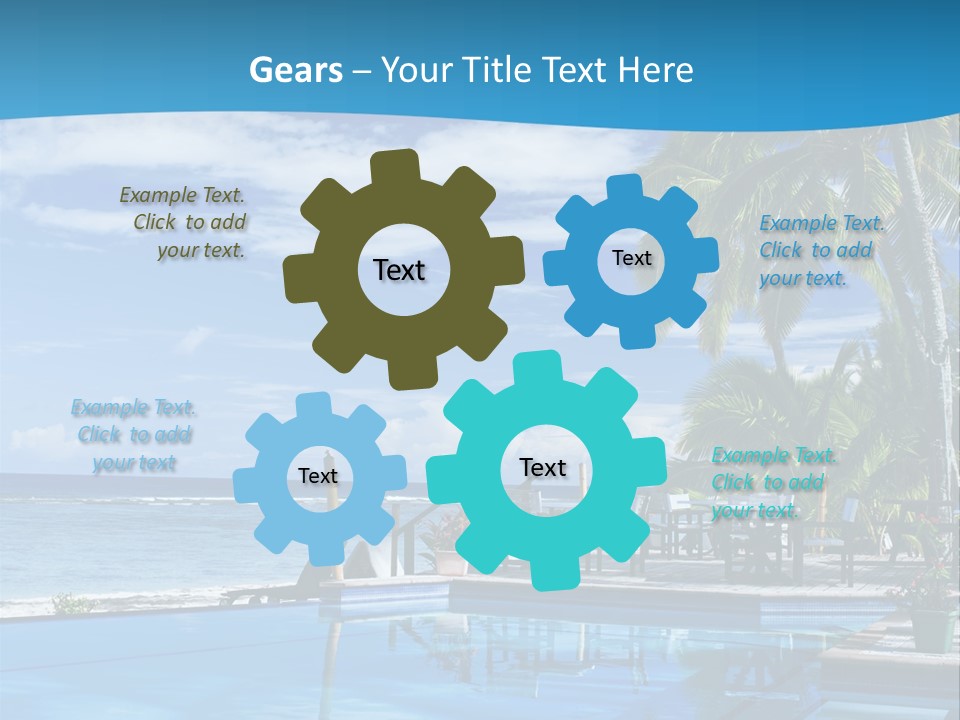 Tahiti Pool Tropical PowerPoint Template