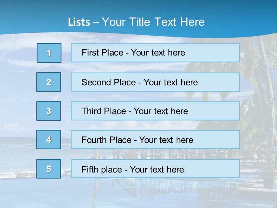 Tahiti Pool Tropical PowerPoint Template