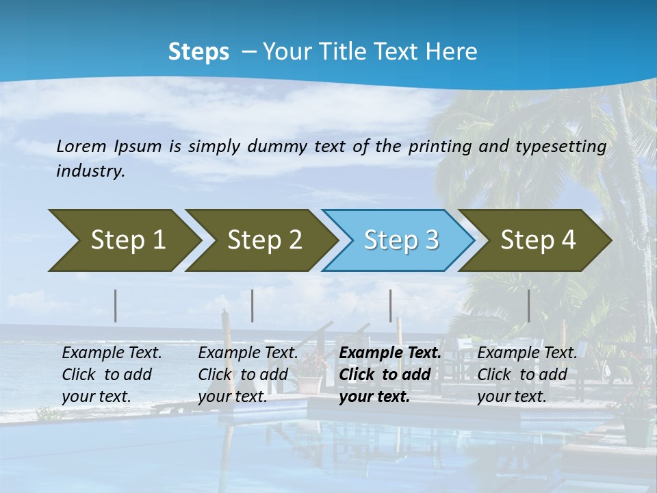 Tahiti Pool Tropical PowerPoint Template