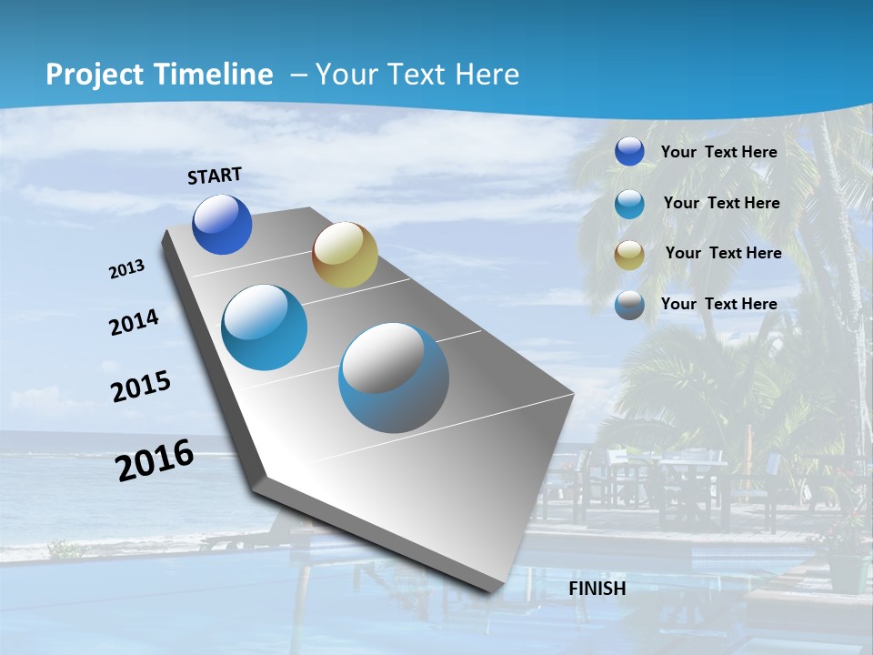 Tahiti Pool Tropical PowerPoint Template