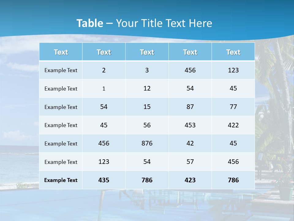 Tahiti Pool Tropical PowerPoint Template