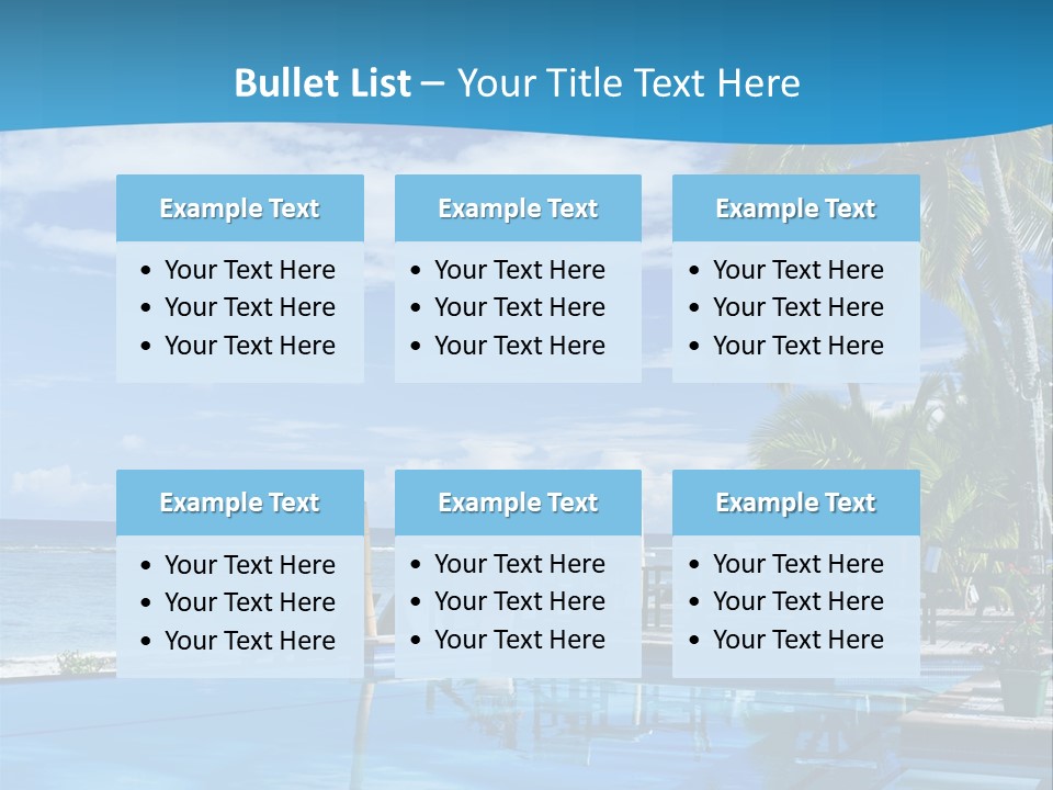 Tahiti Pool Tropical PowerPoint Template