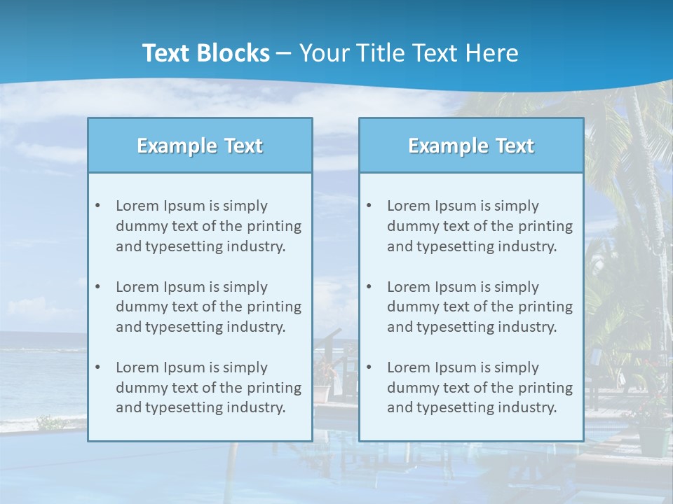 Tahiti Pool Tropical PowerPoint Template