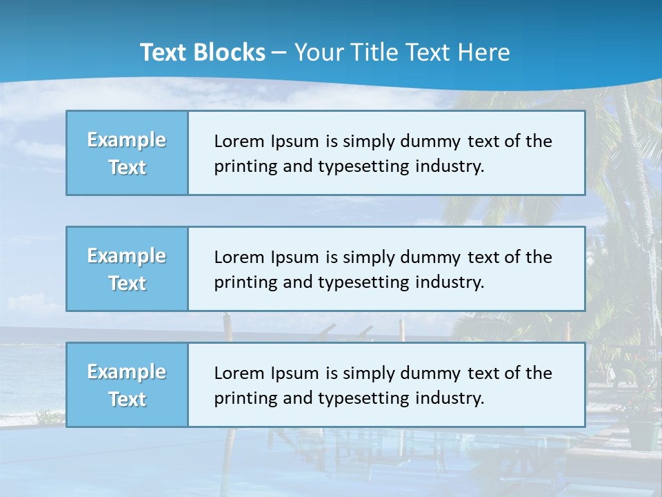 Tahiti Pool Tropical PowerPoint Template