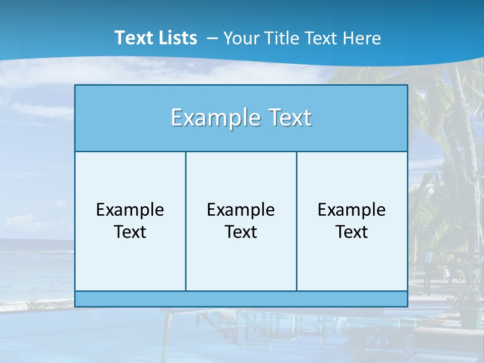 Tahiti Pool Tropical PowerPoint Template