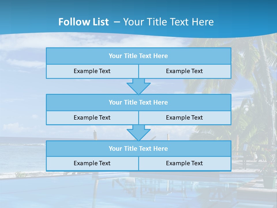 Tahiti Pool Tropical PowerPoint Template