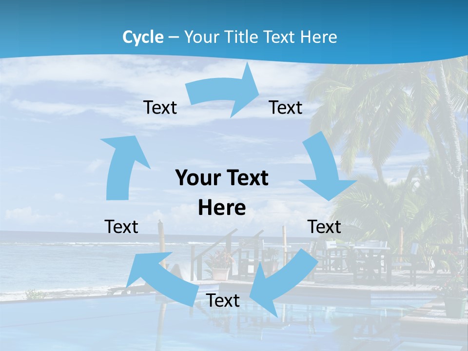 Tahiti Pool Tropical PowerPoint Template